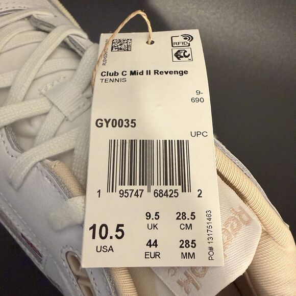 Brand New Reebok Vintage Club C Mid Ll Revenge Tennis 10.5 White Classic Retro - Picture 8 of 8